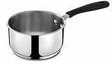 Lagostina Gioiosa Casseruola Fonda in Acciaio Inox 18/10 Ø 14 cm, Pentola Induzione, Gas e Forno fino a 250 °C, Finitura Lucida Esterna e Satinata Interna, con Manico in Bakelite