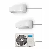 Olimpia Splendid OS-C/SAALH14EIA Aryal S2 E Dual Inverter 14 (9.000 + 12.000 btu/h), Dual split, Gas R32, Classe di efficienza A++/A+, Kit Wi-Fi incluso, Pure System