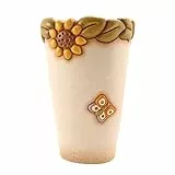 THUN - Vaso Grande con Girasole e Farfalla - Arredo Casa - Idea Regalo - Linea Country - Ceramica - 26 h cm