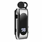 ERYUE Cuffie Senza Fili,K55 Wireless Business BT5.2 Auricolare in-Ear Auricolare Retrattile Vivavoce Driver Sportivo Auricolare Clip telescopica su Auricolari Stereo con Microfono