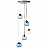 Brilliant | Amiri lampada a sospensione 5 fiamme multicolore | 5x D45, E14, 25W, adatte per lampade a goccia (non incluse)