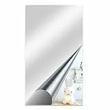 JINGIHE 1 specchio adesivo da parete, flessibile specchio da parete autoadesivo, 70 x 40 cm, specchio da incollare senza vetro, specchio adesivo per porta, adesivi specchio senza cornice, carta