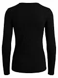 PIECES Pcsirene LS Tee Noos, Maglia a Maniche Lunghe Donna, Nero (Black Black), 40 (Taglia Produttore: Large)