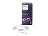 Philips Hue White and Color Ambiance Lightstrip, Estensione Striscia LED Smart da 1m, Bluetooth (estensione per Kit base da 2m)