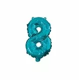 Procos- Palloncino Numero 8, Colore Blu, 10231497