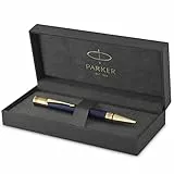 Parker Duofold Prestige Blue Chevron Penna a sfera, punta media, inchiostro nero