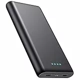 QTshine Power Bank, [26800mAh] Caricabatterie portatile ad alta capacità, ultra compatto, ricarica rapida con 4 luci LED per smartphone, tablet e altro