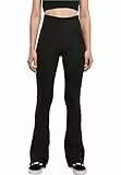 Urban Classics Leggings da Donna in Cotone Organico Elasticizzato Pantaloni da Yoga, Nero