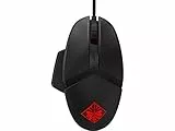 HP - Gaming Omen Reactor Mouse Gaming, 6 Tasti Programmabili, Tempo di Risposta 0.2 ms, DPI fino a 16000, LED RGB Personalizzabili, Poggiapolsi Integrato, Cavo USB in Metallo, Nero