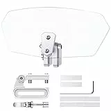 Anbte Parabrezza Moto Deflettore-Trasparente Deflettore Vento Regolabile Parabrezza per Moto Cupolino Spoiler Universale per Moto/Bici da Corsa con Clip-Trasparente