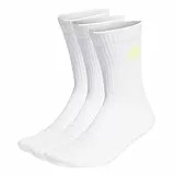 adidas Unisex - Adulto Cushioned Crew 3 Pairs Calze, White/Lucid Cyan/Lucid Lemon/Lucid Pink