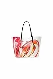 Desigual PU Bag, Borsa per Lo Shopping Donna, Bianco, U
