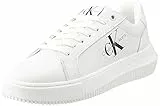 Calvin Klein Jeans Sneakers Suola Grossa Donna Chunky Cupsole Laceup Scarpe, Bianco (White), 39 EU