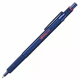 rotring 600 - Penna a sfera, punta media, inchiostro nero, fusto blu, ricaricabile
