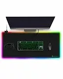 Black Shark Led Tappetino Mouse 800x300x4 mm, Tappetino Mouse xxl con 11 Effetti Luce, Tappetino Mouse Gaming con Superficie Impermeabile e Base in Gomma Antiscivolo per Giocatori, Manta P6