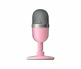 Razer Seiren Mini (Quartz)- USB Microfono a condensatore da Streaming Ultra-Compatto (Schema di rilevamento supercardioide, Solido Supporto inclinabile, Supporto Antiurto Integrato) Rosa
