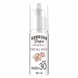 Hawaiian Tropic Mineral Sun Milk FACE Lotion SPF30, Lozione solare VISO con 100% filtri protettivi minerali - 50 ml