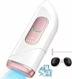 Epilatore Luce Pulsata IPL con Doppia Ghiaccio Funzione, Illimitati Flash, Laser Peli Donna 600nm-1200nm Lunghezza d'onda, 5 Livelli di Energia e 3 Modalità Perfetto per Viso/Schiena/Bikini/Ascelle