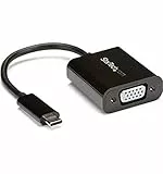 StarTech.com Adattatore USB-C a VGA, 1080p, Convertitore video per MacBook Pro, Dongle da USB tipo C a display/monitor/proiettore VGA, Nero, Versione aggiornata disponibile: CDP2VGAEC
