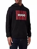 HUGO Dreeman Felpa con Cappuccio, Nero 1, XS Uomo