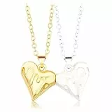 hahawali Collane a Cuore per affinità reciproche Wishing Stone Collana per Coppie di magneti creativi Collana con Ciondolo Semplice e Leggero per Collana con Ciondolo a Forma di Cuore da Donna