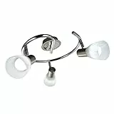 B.K.Licht Lampada da soffitto a LED con 3 luci orientabili, forma a spirale, per soggiorno o camera da letto, incl. 3 lampadine 5 W E14 230 V IP20