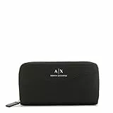ARMANI EXCHANGE Portafoglio con Zip Around, bi-Piegato Donna, Nero
