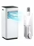 Pro Breeze Condizionatore Portatile 7000 BTU 4 in 1 con Telecomando, Timer 24h e Kit di Ventilazione a Doppia Finestra Incluso. Classe di Efficienza Energetica A