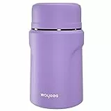 WayEee Contenitore Termico per Alimenti 500ml Thermos per Alimenti di Acciaio Inossidabile Barattoli per Alimenti per Zuppa Porridge Riso Frutta Viola