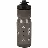 ZEFAL Sense Soft 80 No Mud - Borraccia Bici e MTB Con Protezione Della Tettarella - Senza BPA - Borraccia Sportiva e Ciclismo Inodore e Leggera- 800ml, Nero Fume