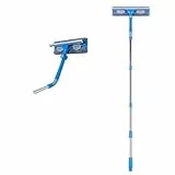 Mitclear Kit Lavavetri Telescopico 3-in-1 con Testa a 180°, Tergivetri Doccia con Manico Estensibile, Spazzola di Pulizia per Finestre da Casa(158cm)