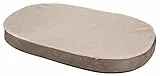 Kerbl 80332 Memory Foam - Materasso ovale, 72 x 52 x 8 cm, grigio/beige