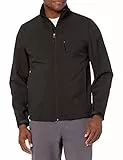 Amazon Essentials Giacca in Softshell Impermeabile Uomo, Nero, XL