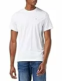 Tommy Jeans T-shirt Uomo Maniche Corte TJM Original Slim Fit, Bianco (Classic White), M