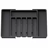 Divisori per cassetti portaposate, Organizzatore espandibile per utensili, Organizzatore per cassetti per posate e posate, Vassoio per posate per cassetti, Organizzatore per utensili per cassetti da c