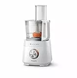 Philips Robot da Cucina Compatto - 800W, 29 Funzioni, Recipiente da 2.1L, PowerChop, Lama in Acciaio Inossidabile (HR7510/10)