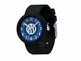 Orologio FC INTER Calcio - Orologio da Polso Analogico al Quarzo - Nero e Blu, in Confezione Regalo - Cinturino in Silicone