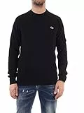 Lacoste AH2193 - Maglione basic da uomo con scollo rotondo, vestibilità regolare, Nero (031), M