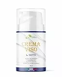 HEMP PHYTOMEDICAL - Crema Viso NOTTE | Rivitalizzante - Antirughe con Acido Ialuronico, Coenzima Q10, Olio di Canapa ed Estratto di Melograno 50 ml