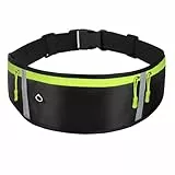 Flintronic Marsupio Sportivo, Marsupio Running, Cintura da Corsa Impermeabile Cintura Palestra Per Ciclismo Jogging Fitness Adatto per Telefoni Fino a 7,5 Pollici (Nero)