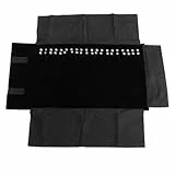 Cabilock Gioielli Rotoli Borsa Velluto Viaggio Gioielli Organizzatore Caso Gioielli Braccialetto Custodia Custodia Collana Organizer per Fai da Te Collane Anelli (Nero)