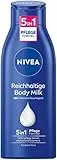 NIVEA Ricco latte per il corpo (400 ml), crema nutriente intensa con olio di mandorle di origine naturale, lozione con siero per la cura profonda e vitamina E
