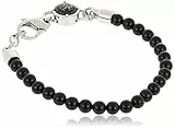 Diesel Bracciale Da Uomo, 18,5 Cm, 5 Cm Di Estensione In Acciaio Inossidabile Nero, DX0848040