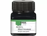 Kreul 75220 - Vernice acrilica opaca, nera in barattolo da 20 ml, vernice a base d'acqua dalla copertura cremosa, ad asciugatura rapida, adatta a molte superfici diverse.