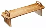 Artesà Piatto da Portata in Legno Rialzato, Design Rustico in Legno d'Acacia, Pieghevole per Essere Riposto in Piano, 52 x 15 x 17cm