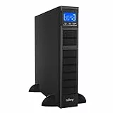 NJOY Balder 3000VA Gruppo di Continuità 3000 Watt, Doppia Conversione On-Line, Onda Sinusoidale Pura, UPS Rack 2U, Display LCD, 8 Uscite IEC C13, AVR, USB, Software per Gestione UPS, 6 Batterie