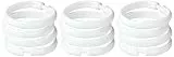 Wenko Anelli per Tenda da Doccia, PVC, Bianco, 0 x 6 x 6 cm