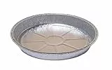 Cuki Expert - Vaschetta Tonda Alluminio - Teglie usa e getta alluminio - Teglie rotonde Alluminio - per forno tradizionale e microonde - Ø 28,9cm - H 4cm - 2210cc - 100pz
