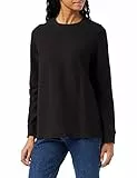 FM London - Maglione basico da donna, casual, morbido, vestibilità comoda, Nero, 38
