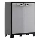 Keter Armadio Basso Titan, 2 Ripiani Regolabili, Grigio, 80x44x100 H Cm